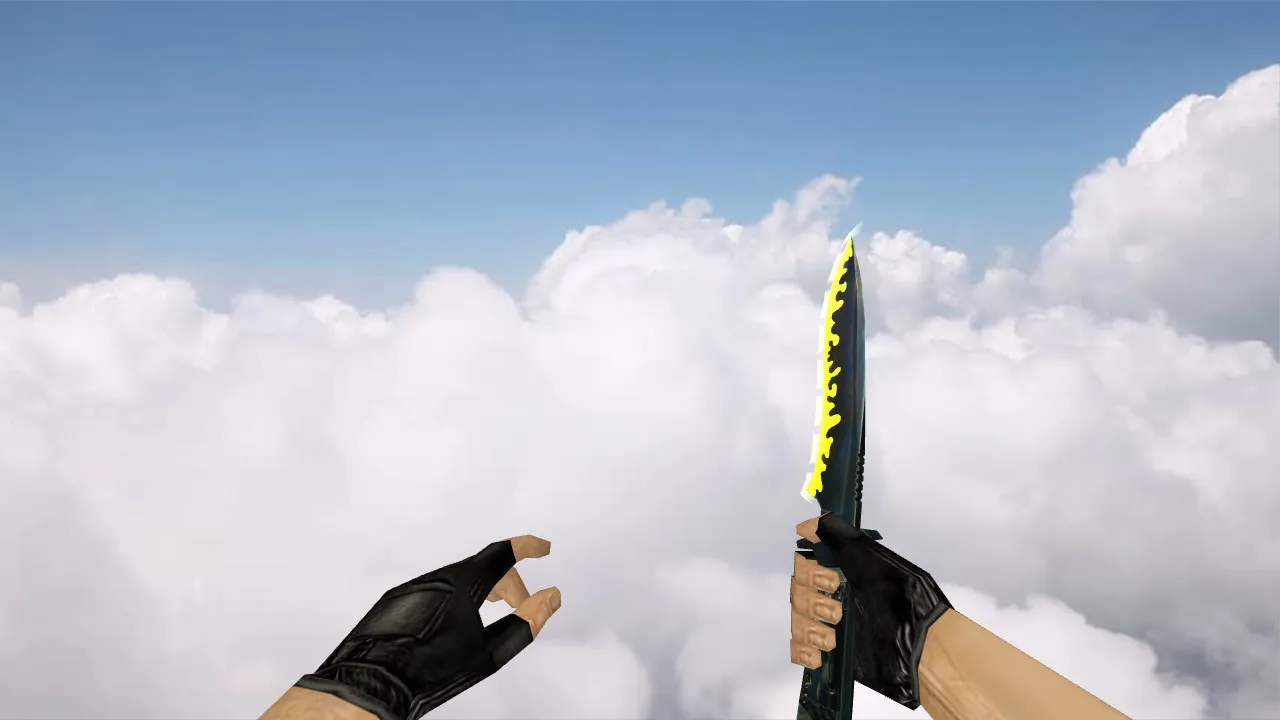 Скриншот Модель «Knife Neon Yellow» для CS 1.6: v_, p_, w_ модели, звуки, анимация осмотра, качество текстур
