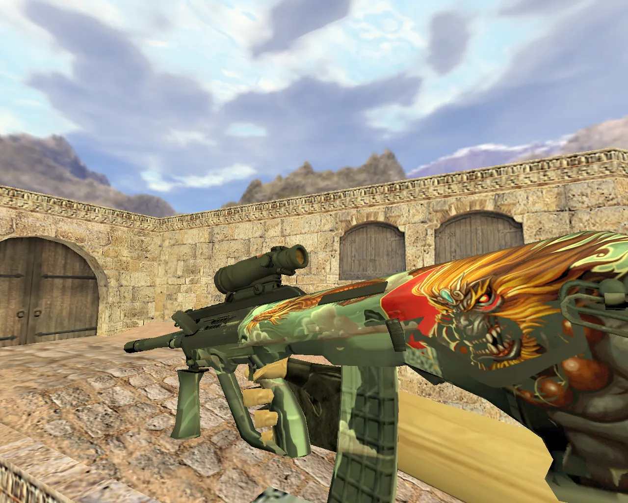 Скриншот Модель «AUG Большая обезьяна» для CS 1.6 – Идеальный выбор для геймеров