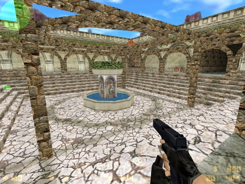 Скриншот Карта de_abbaye_fcs для CS 1.6: планировка, точки, гайды за CT/T и оптимизация под сервер