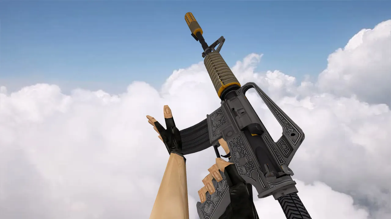 Скриншот Модель M4A1 «Privy Councilor» для CS 1.6: v_m4a1, p_m4a1, w_m4a1, звуки, анимация осмотра и качество текстур