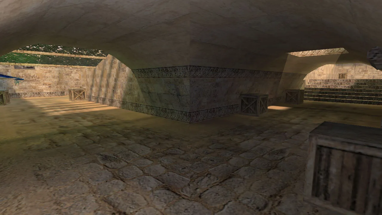 Скриншот  Карта de_baxdust для CS 1.6: тактика за Т и КТ, точки контроля, .nav и оптимизация wpoly/epoly