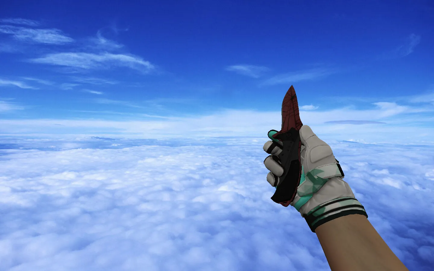 Скриншот Нож «Бродяга» Кровавая паутина для CS 1.6: v_ и p_ модели, звуки, анимация осмотра