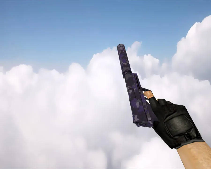 Скриншот USP-S | Пиксельный камуфляж «Фиолетовый» для CS 1.6