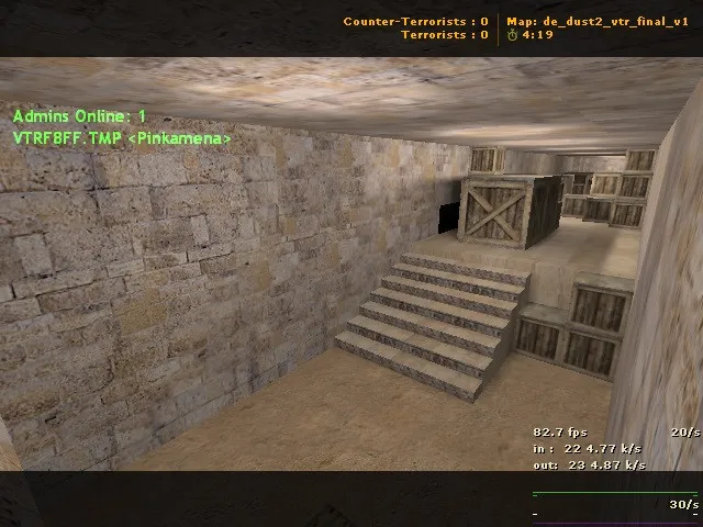 Скриншот  de_dust2_vtr_final_v1 — карта DE для CS 1.6: точки, ротации, .nav, оптимизация