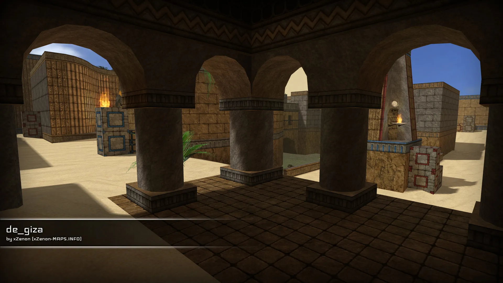 Скриншот  de_giza_b3 карта для CS 1.6: баланс сторон, точки, .nav для ботов, оптимизация wpoly/epoly