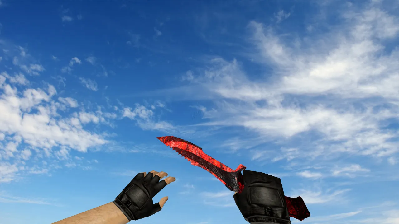 Скриншот Модель ножа «Охотничий нож «Вампир»» v_ для CS 1.6: звуки, анимация осмотра, качество текстур