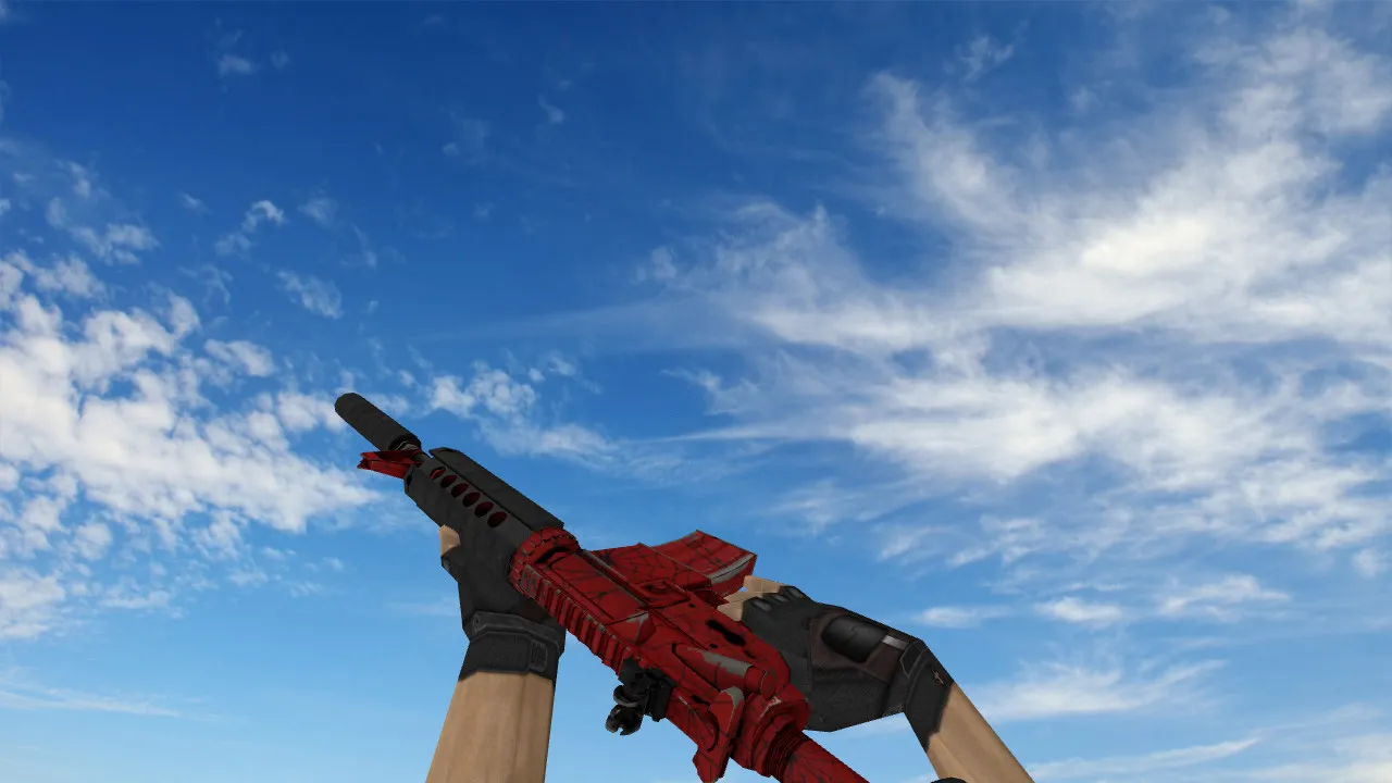 Скриншот Модель v_/p_/w_ M4A4 «Кровавая паутина» для CS 1.6: звуки, анимация осмотра, текстуры