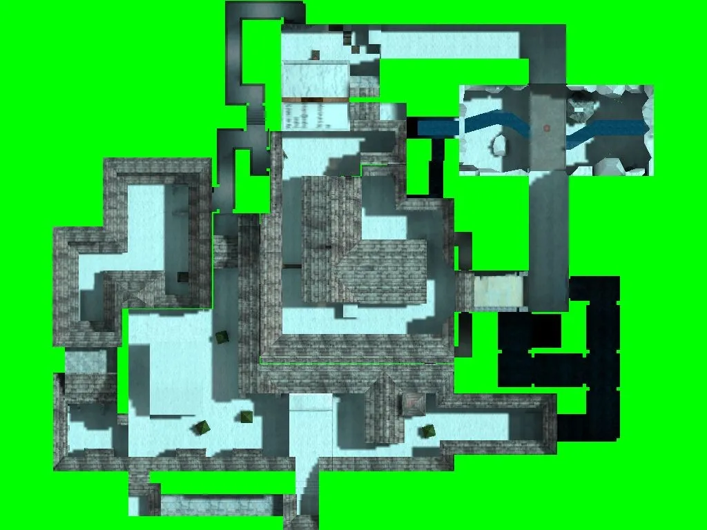 Скриншот  Карта de_december для CS 1.6: точки, баланс сторон, оптимизация wpoly/epoly и .nav для ботов