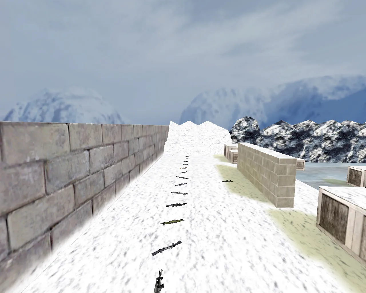 Скриншот  Карта fy_snowflakes для CS 1.6: баланс сторон, точки, .nav для ботов, оптимизация wpoly/epoly