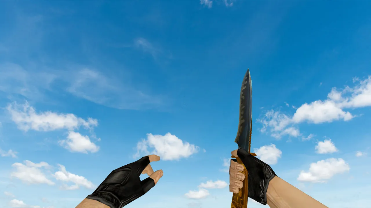 Скриншот  Пак моделей оружия «Gold Weapons Pack V3» для CS 1.6: v_ p_ w_ модели, звуки, анимация осмотра