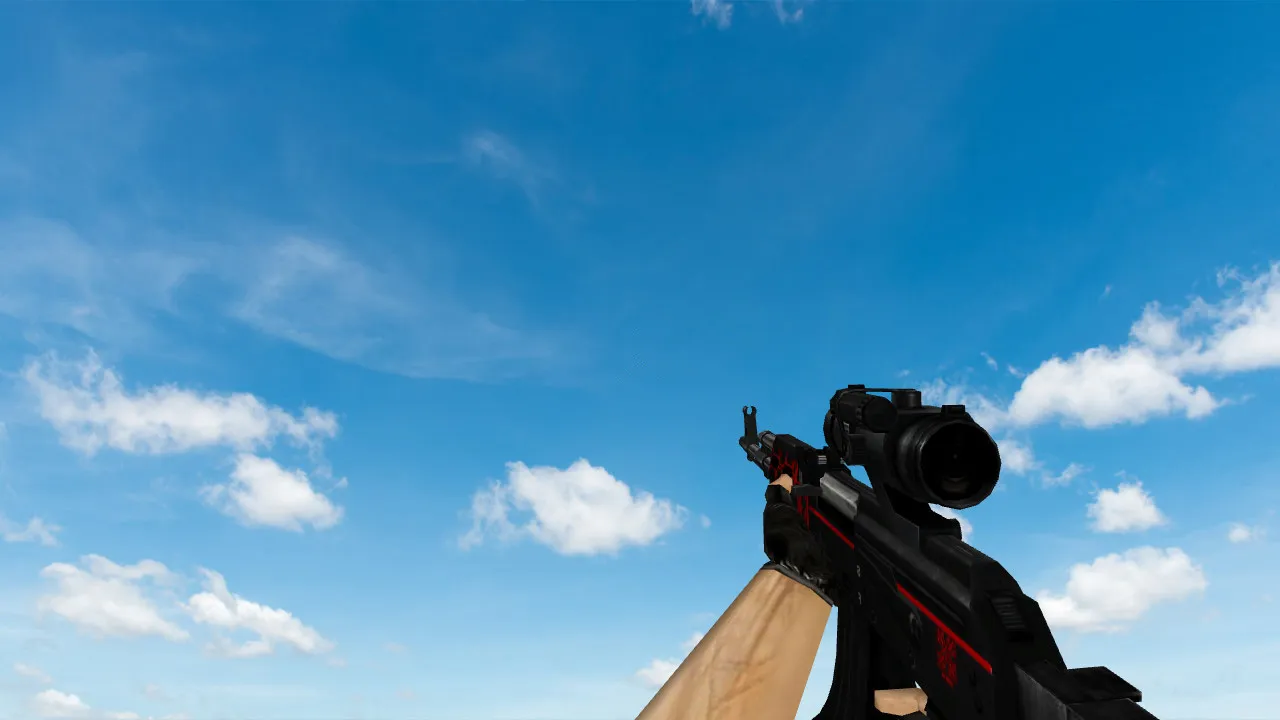Скриншот Модель MP5 «AK74 Красная линия» для CS 1.6 — Вперед к победе