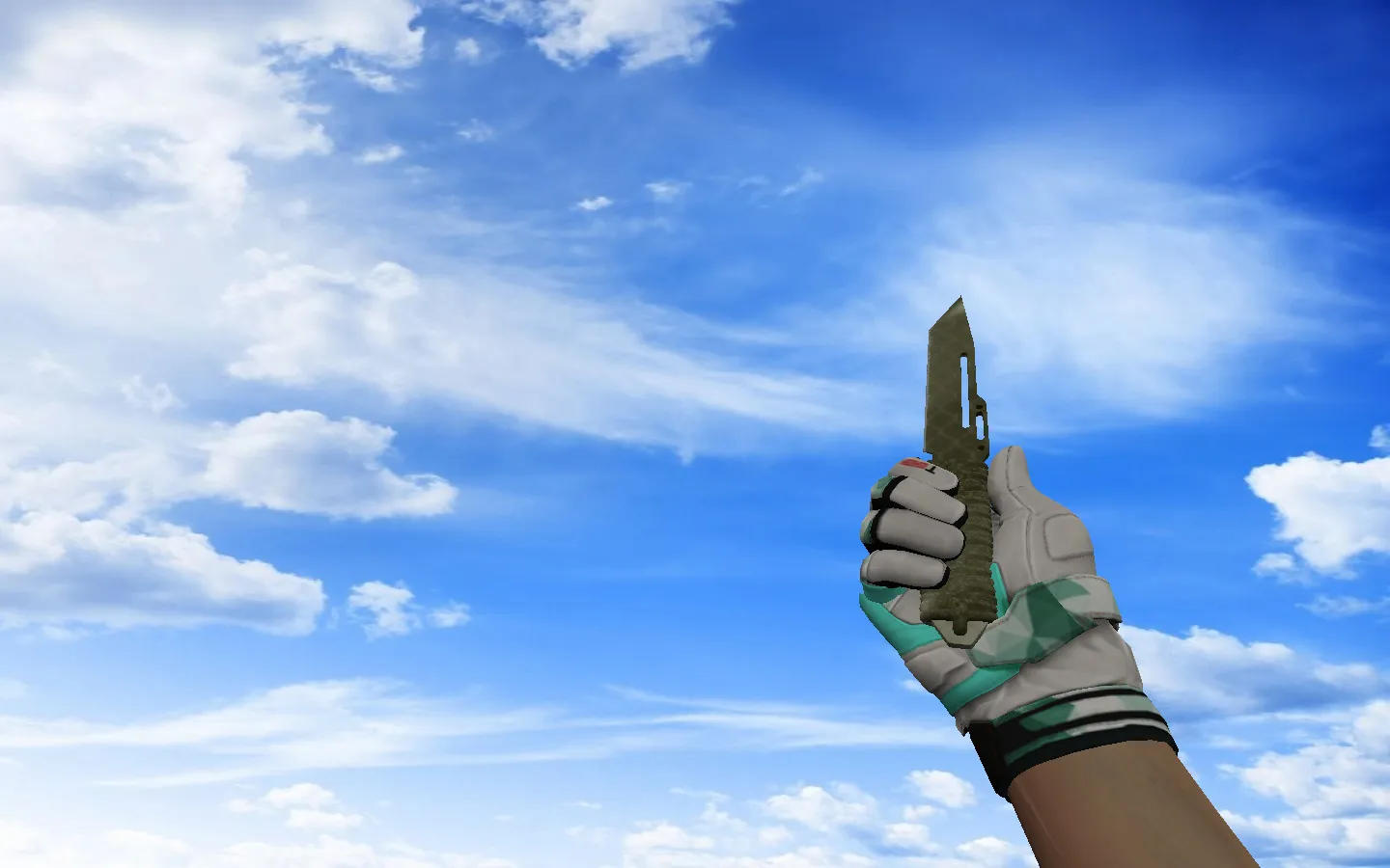 Скриншот Модель «☆ Паракорд-нож | Африканская сетка» v_knife для CS 1.6: звуки, анимация осмотра, текстуры и правильный вид