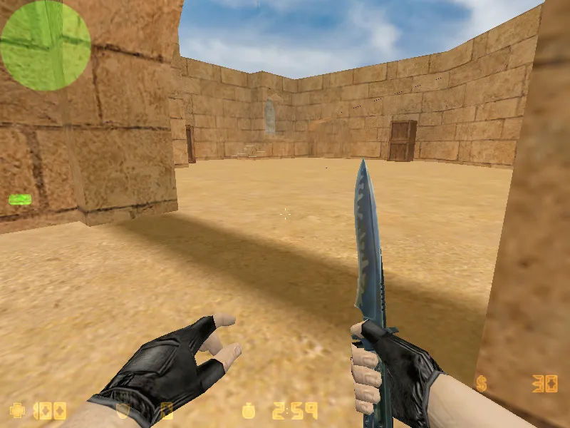 Скриншот  Карта de_fcs_2vs2 для CS 1.6: баланс сторон, точки, .nav для ботов и оптимизация wpoly/epoly