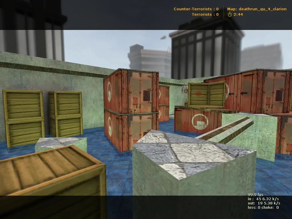 Скриншот  deathrun_qu_4_clarion для CS 1.6: правила, тактика за Т и КТ, точки, оптимизация и .nav