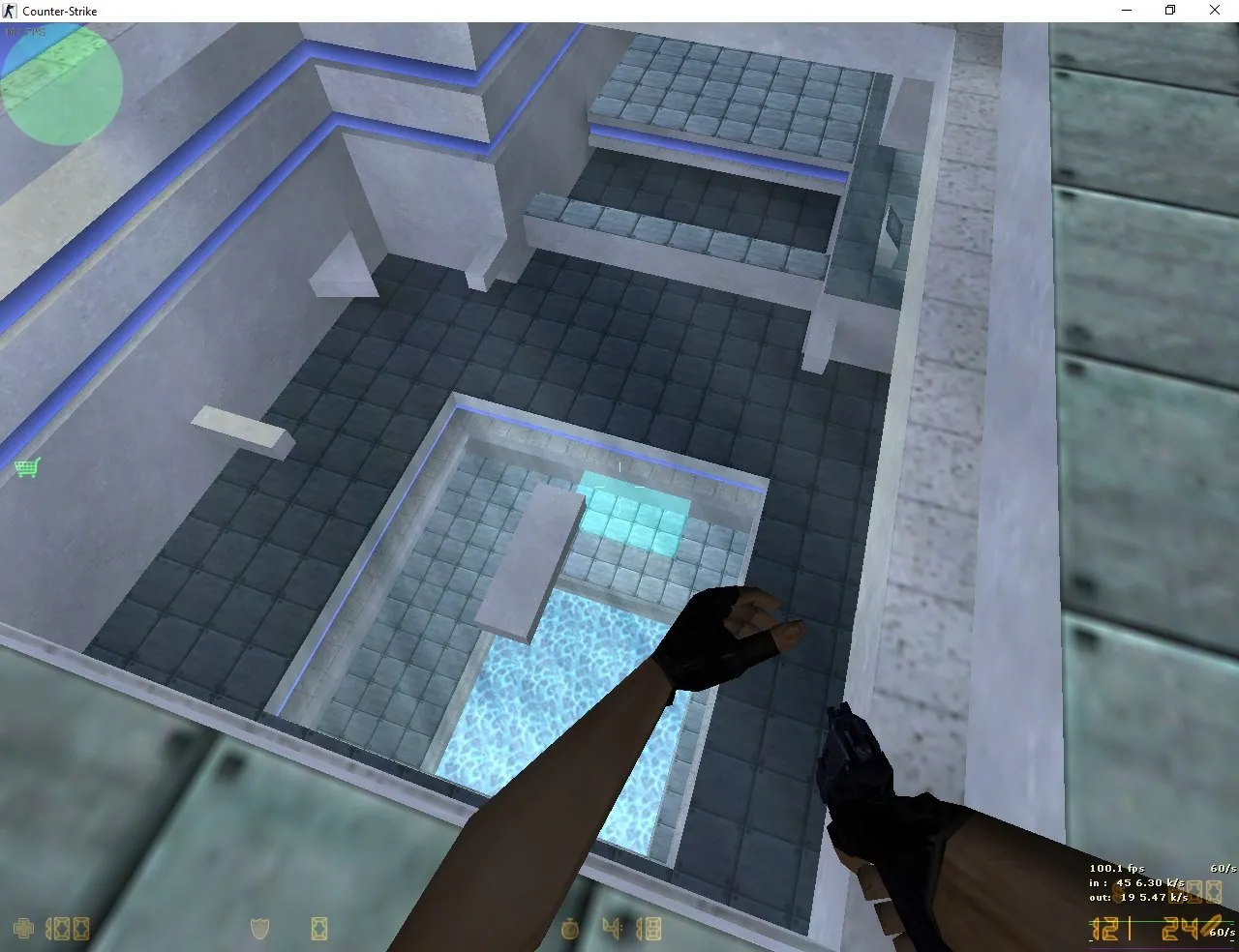 Скриншот  deathrun_glasslight_medium_fix для CS 1.6: подробный обзор карты, точки, тактика, оптимизация и запуск без риска