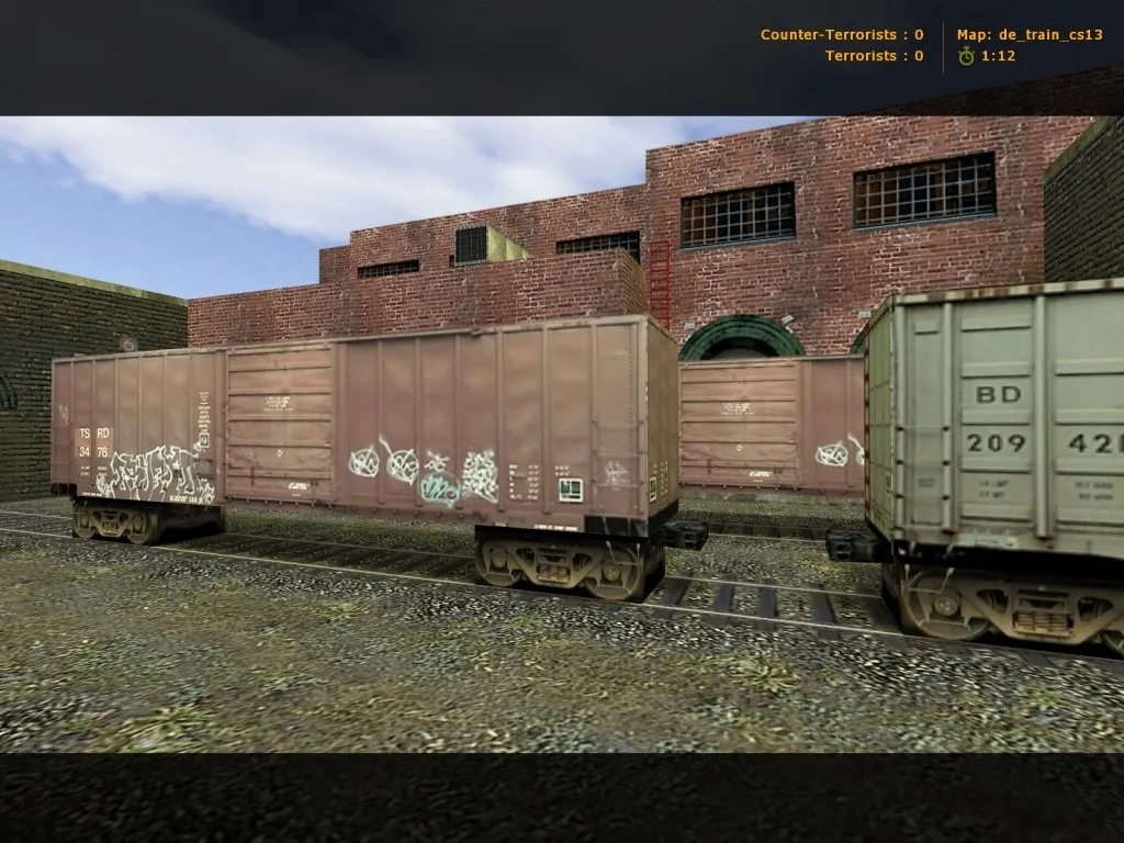 Скриншот  Карта de_train_cs13 для CS 1.6: Тактика и особенности