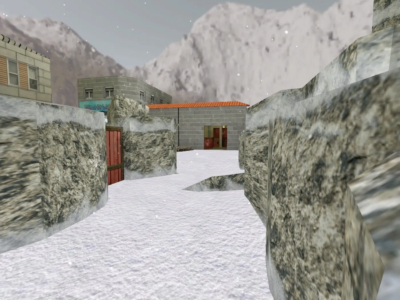 Скриншот  Карта de_winterbase для CS 1.6 - тактическая карта в зимнем антураже