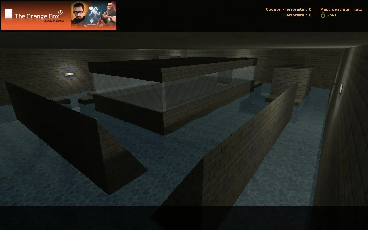 Скриншот  deathrun_katz для CS 1.6: тактика за CT и TR, точки, .nav и оптимизация wpoly/epoly