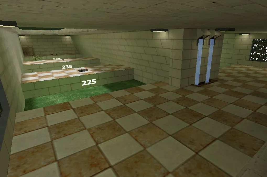 Скриншот  deathrun_summer_vf для CS 1.6: карта deathrun, точки ловушек, оптимизация и .nav для ботов