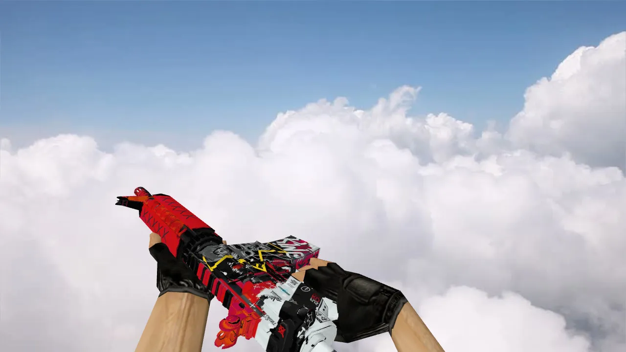 Скриншот Модель M4A4 WildStyle v_ в CS 1.6: p_ и w_ файлы, звуки, анимация осмотра и текстуры