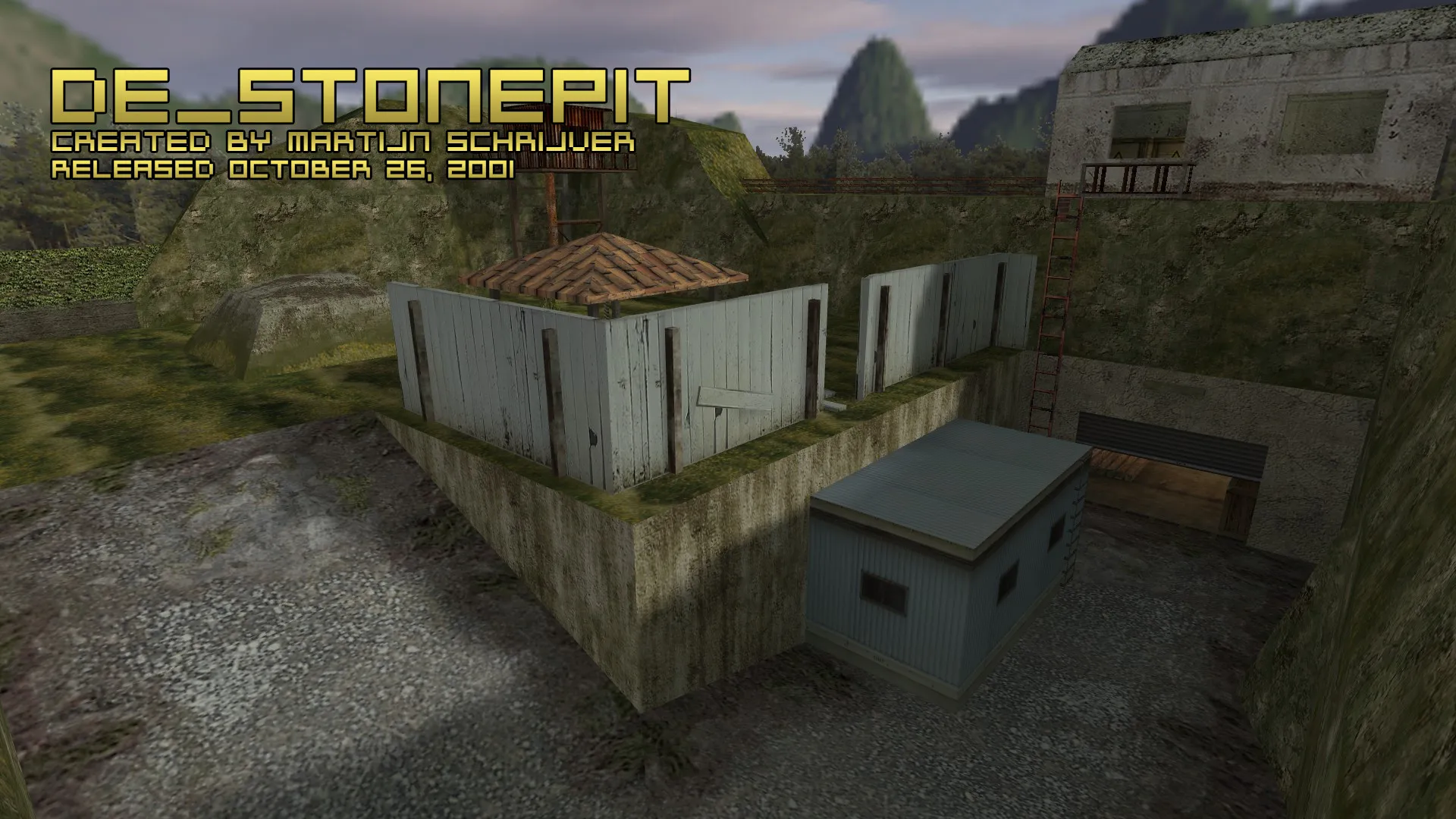 Скриншот  Карта de_stonepit для CS 1.6 – тактика, оптимизация и баланс