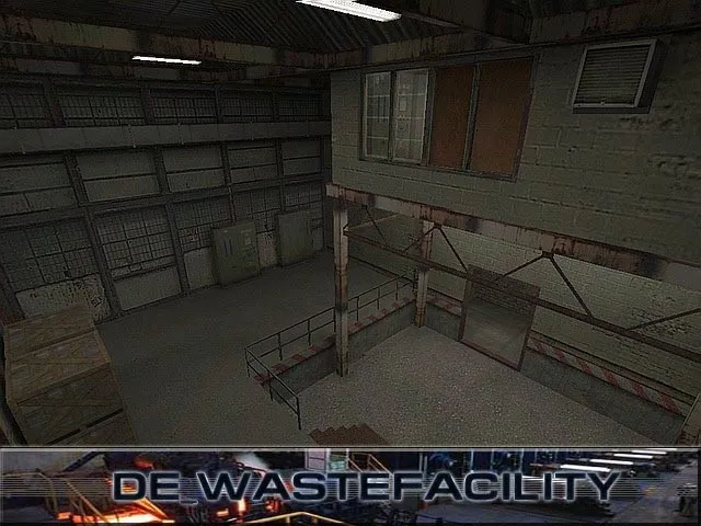 Скриншот  Карта de_wastefacility для CS 1.6 - Тактическое сражение в мусоропроводе