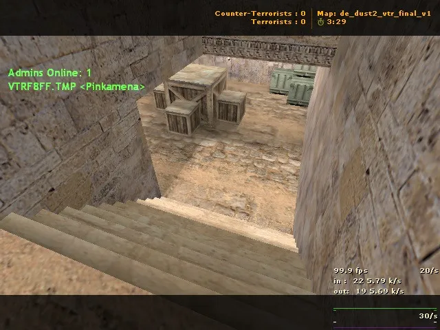 Скриншот  de_dust2_vtr_final_v1 — карта DE для CS 1.6: точки, ротации, .nav, оптимизация