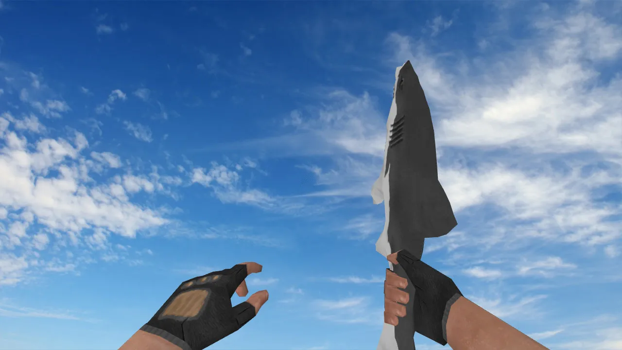 Скриншот Handy Shark нож для CS 1.6: v_ и p_ модели, звук, анимация осмотра и качество текстур