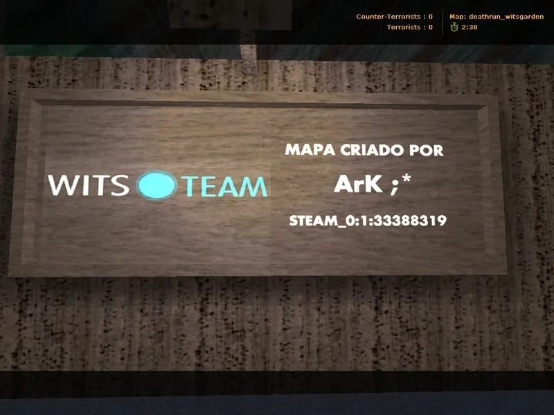 Скриншот  deathrun_witsgarden для CS 1.6: тактика, точки, навигация ботов и оптимизация карты