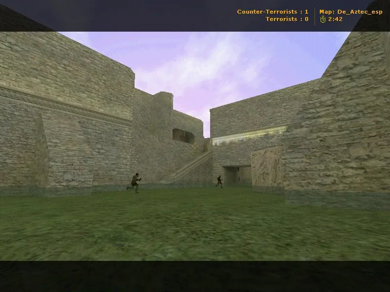 Скриншот  Карта de_aztec_esp для CS 1.6: точки, маршруты, .nav для ботов, оптимизация wpoly/epoly и баланс сторон