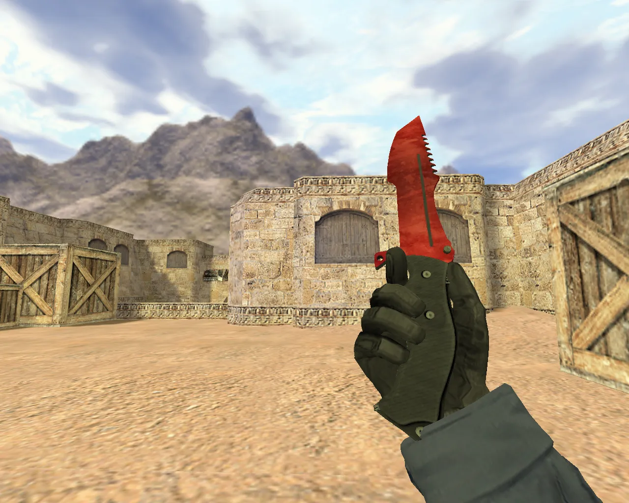 Скриншот Модель «Охотничий нож Сыщик» v_ и p_ для CS 1.6: звуки, анимации осмотра, качество текстур