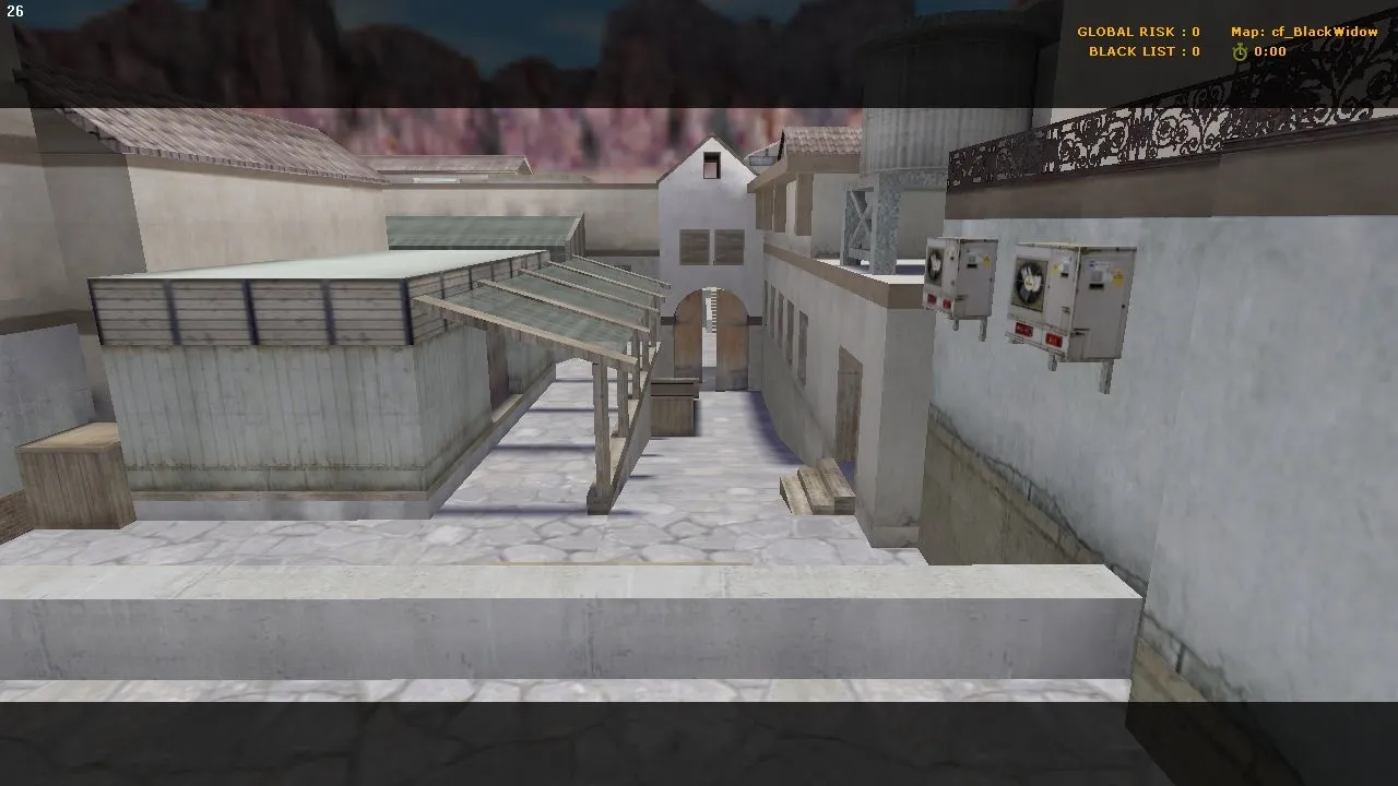 Скриншот  Карта cf_blackwidow для CS 1.6: обзор, тактика за CT/T, баланс сторон, .nav и оптимизация