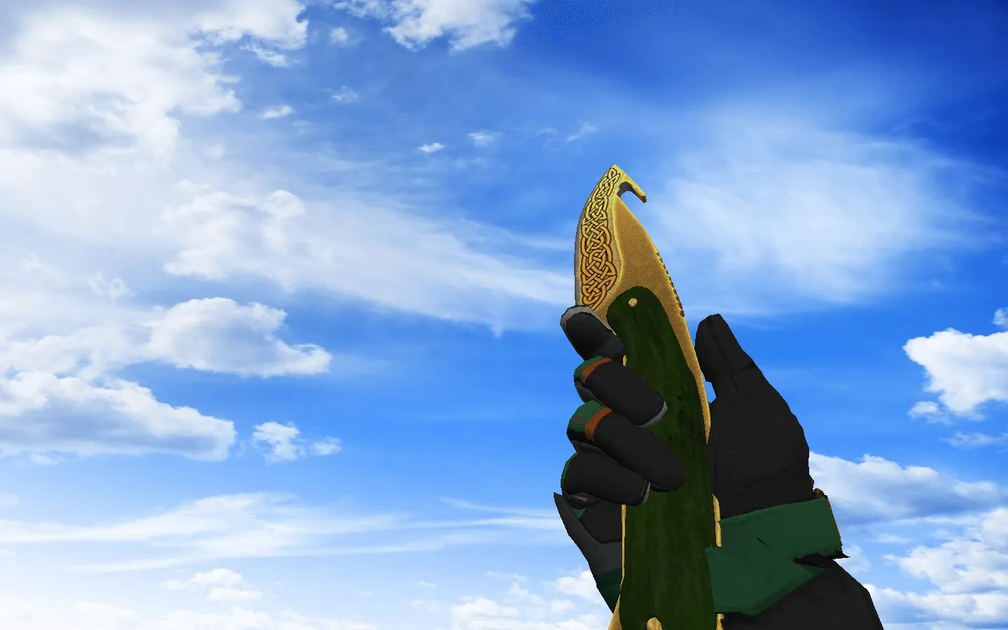 Скриншот  Пак оружия CS 1.6 с ☆ мотоциклетными перчатками «Черепаха»: AK-47, AWP, ножи и керамбиты с осмотром