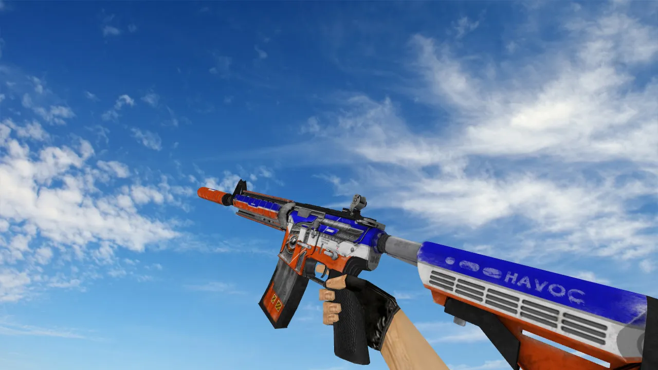 Скриншот Модель M4A4 Havoc v_ p_ w_ для CS 1.6: звуки, анимация осмотра, качество текстур и настройка