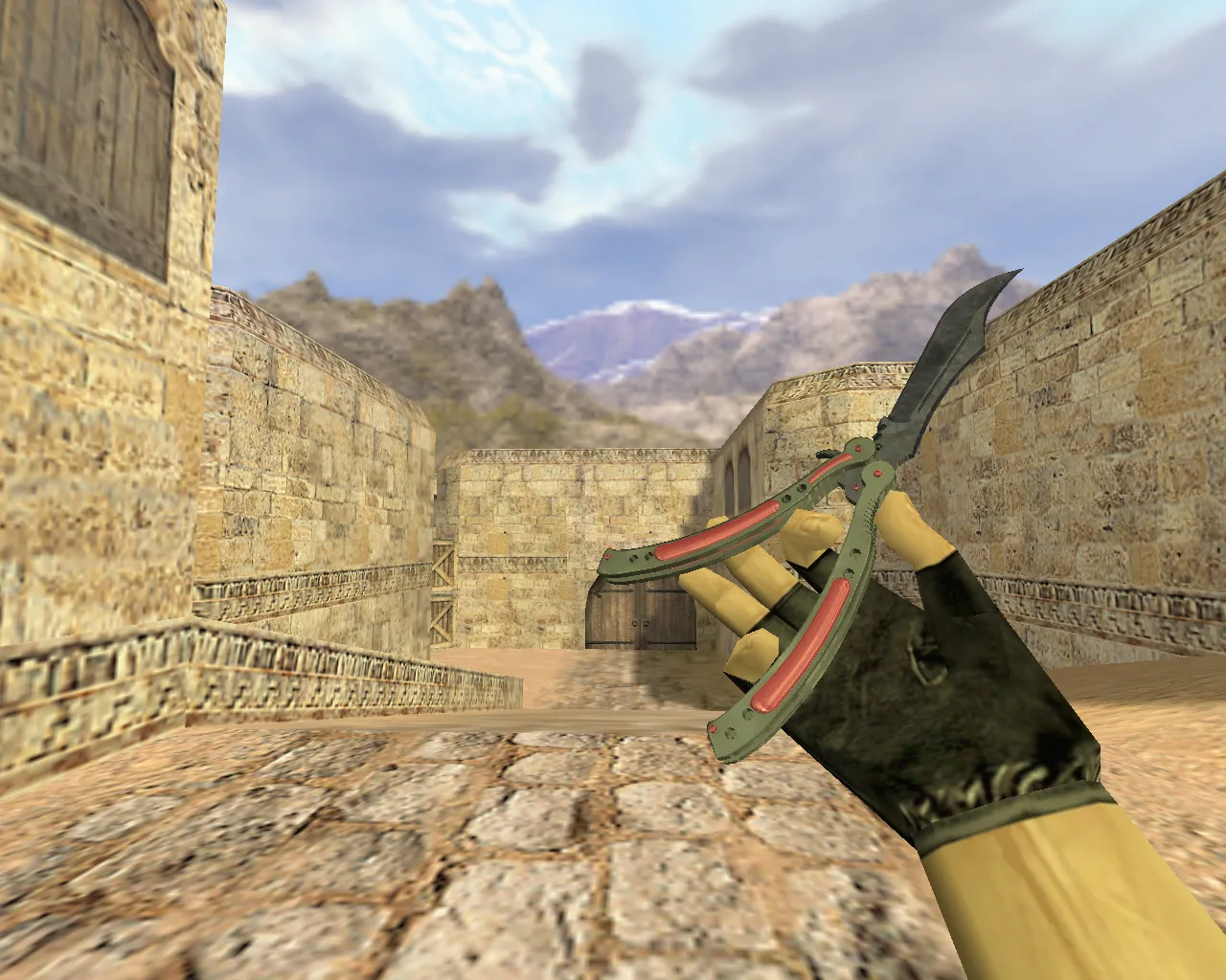 Скриншот Модель нож-бабочка «Волны» v_ / p_ / w_ для CS 1.6: звуки, анимация осмотра и текстуры