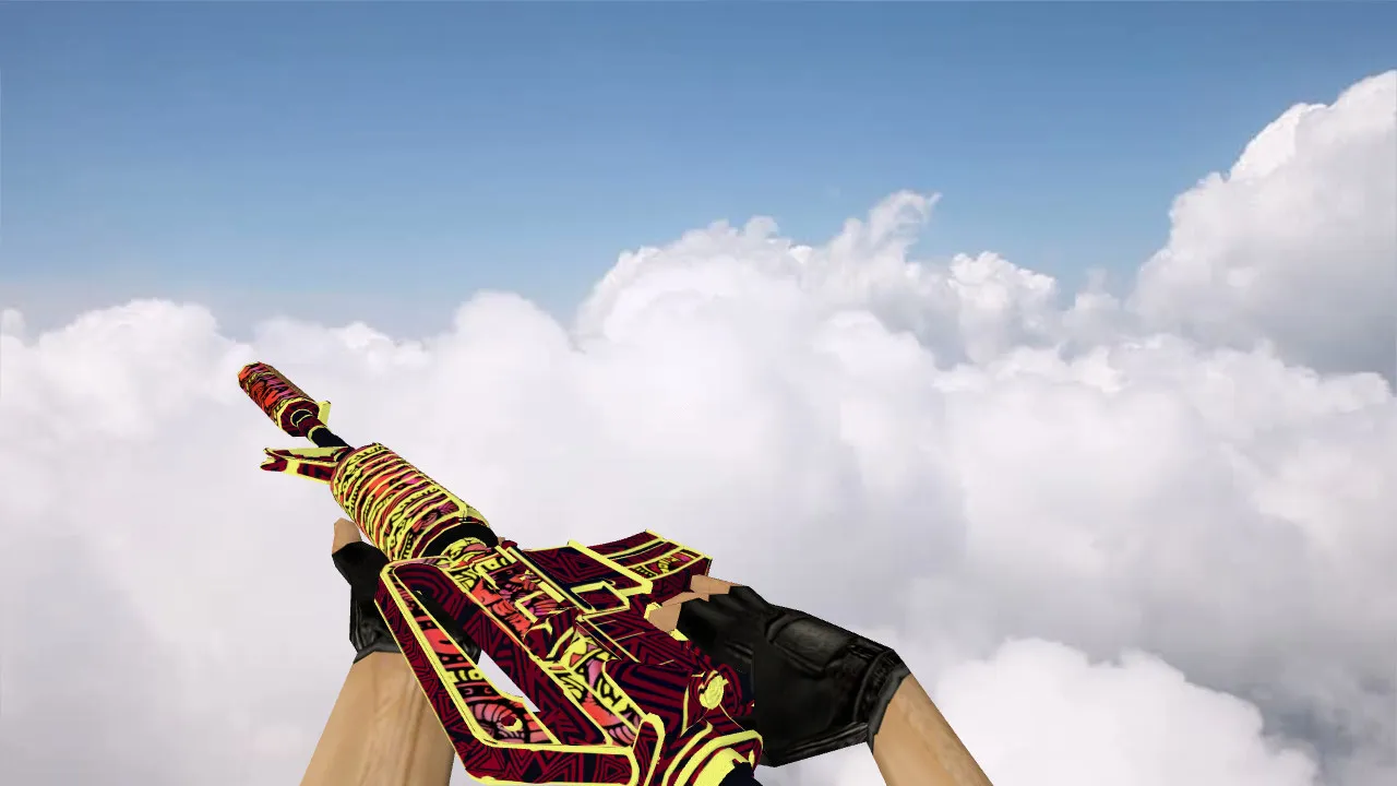 Скриншот Модель M4A1 «Огонь Чантико» для CS 1.6: v_, p_, w_ модели, звуки, анимация осмотра и текстуры