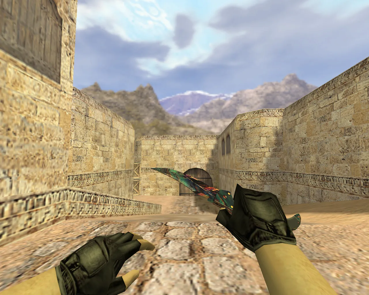 Скриншот Модель ножа v_ и p_ «Фальшион Волнение» для CS 1.6: звук, анимация осмотра, текстуры и настройка