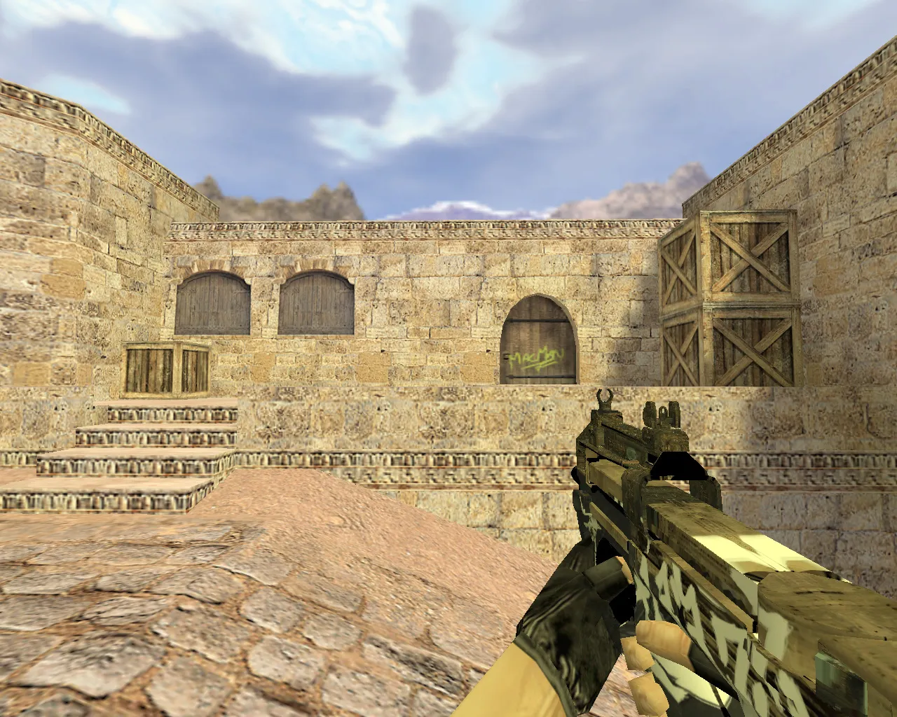 Скриншот Модель P90 Пустынный повстанец для CS 1.6