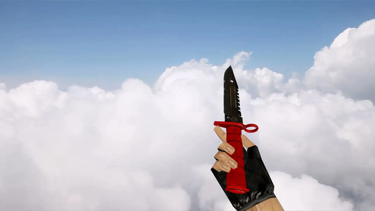 Скриншот Модель ножа «Штык-нож M9 «Нитро»» v_ для CS 1.6: точная модель, звуки, анимация осмотра и текстуры