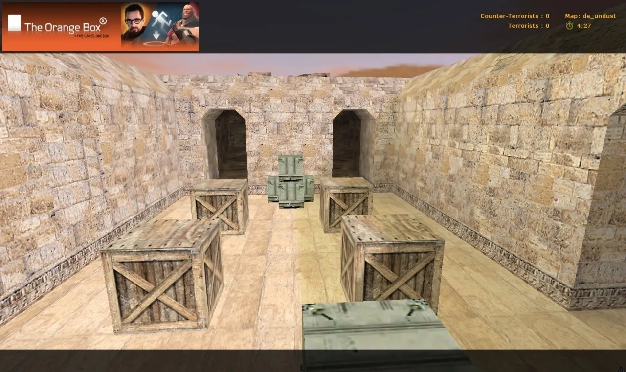 Скриншот Карта de_undust для CS 1.6 - Тактические преимущества и особенности