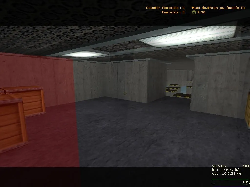 Скриншот  deathrun_qu_fucklife_fix для CS 1.6: карта Deathrun, баланс сторон, тактика, .nav и оптимизация