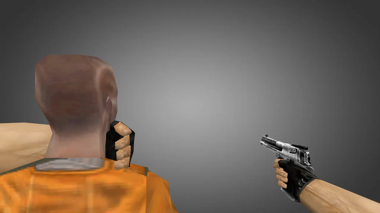 Скриншот Модель «Hostage Human Shield» (v_ / p_ / w_) для CS 1.6: текстуры, анимация осмотра, звуки и настройка