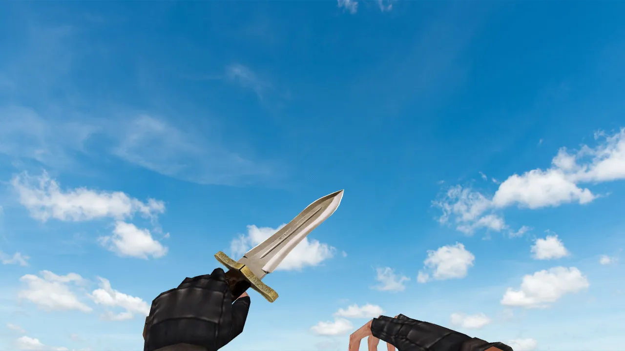 Скриншот  Модель ножа «CSO Hunting Dagger» v_ модели для CS 1.6: звуки, анимация осмотра, качество текстур
