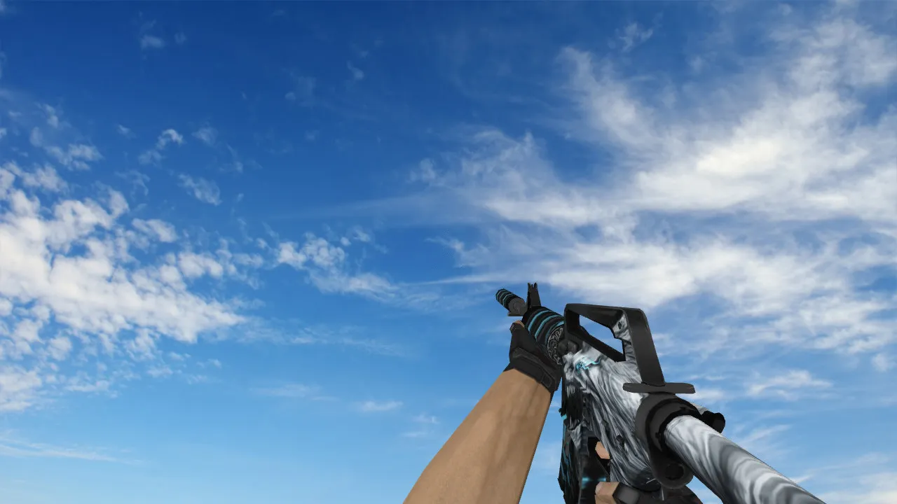 Скриншот Модель M4A1 Snowstorm v_ модели оружия для CS 1.6: p_ w_ звуки, анимация осмотра, текстуры и настройка
