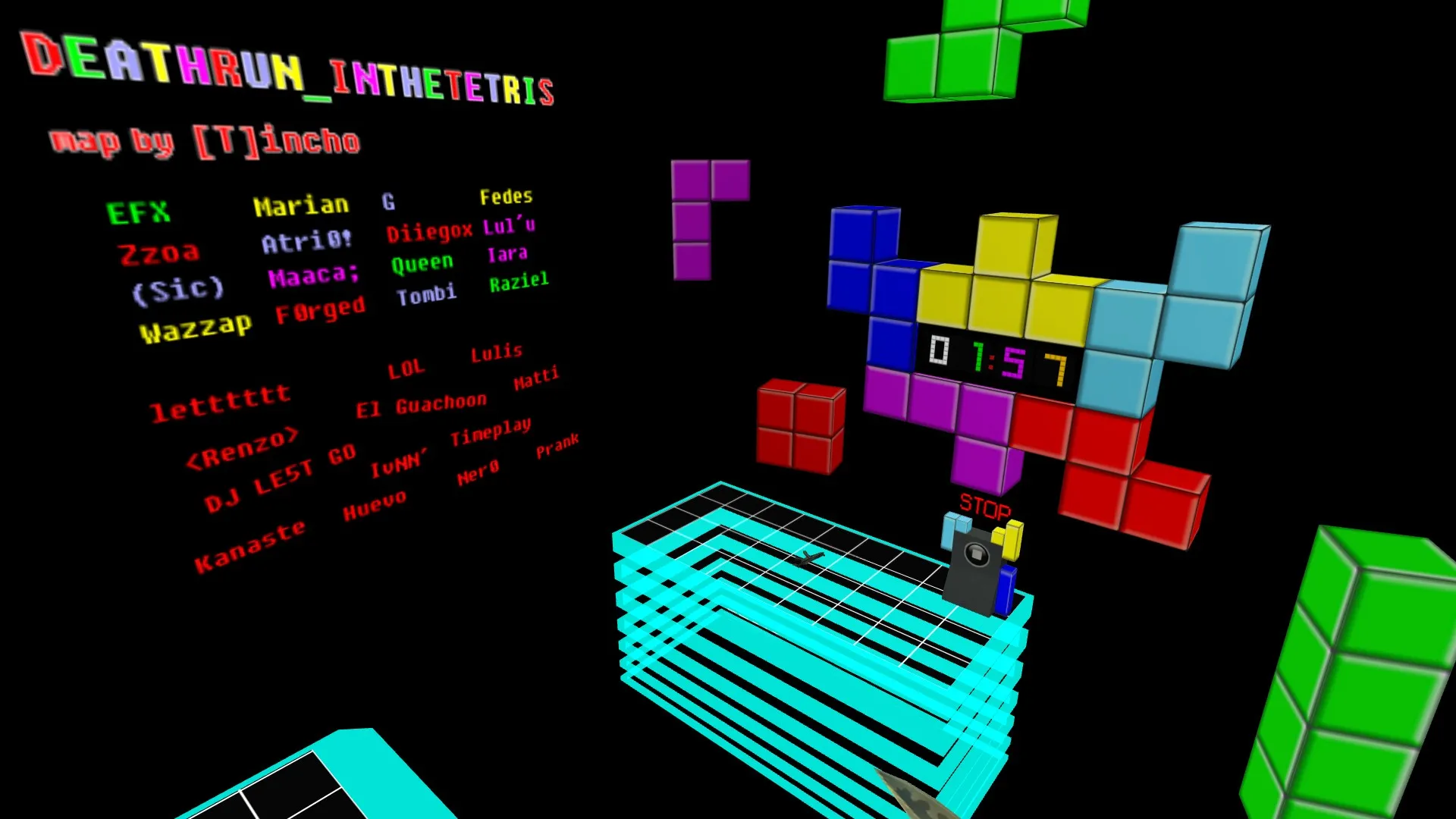 Скриншот  deathrun_inthetetris для CS 1.6: тактика, точки, боты (.nav), оптимизация и настройка