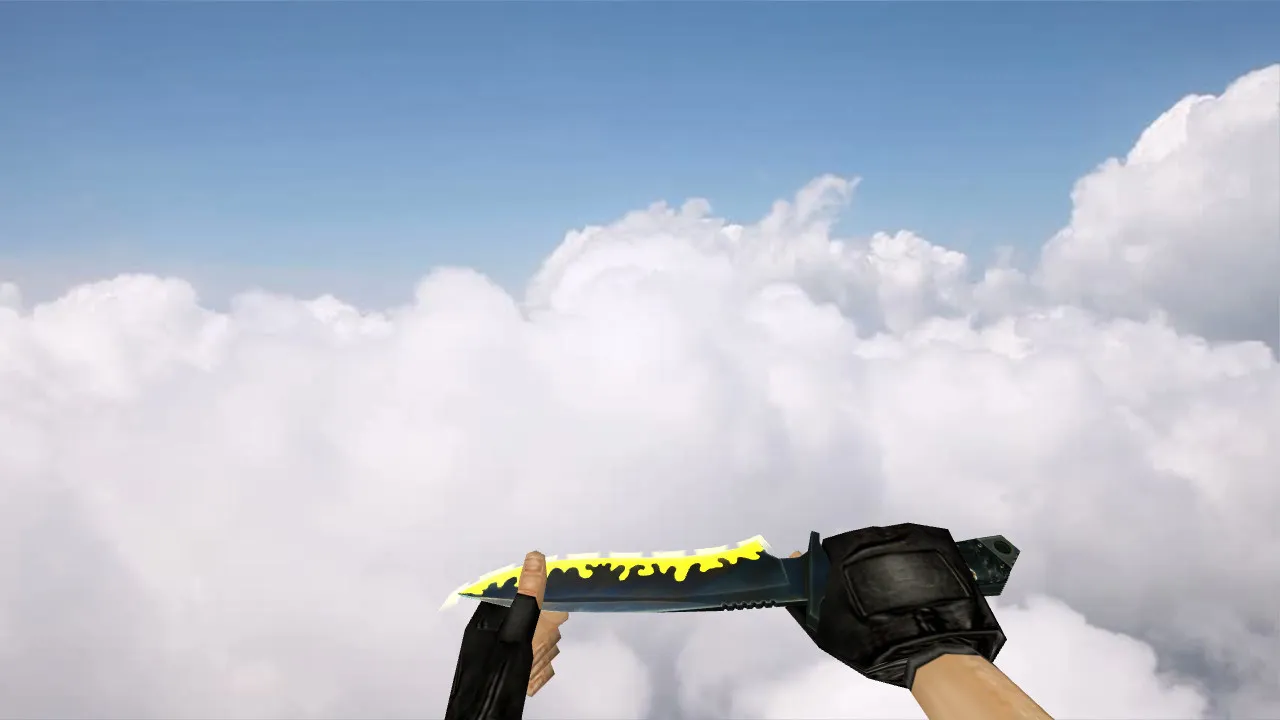 Скриншот Модель «Knife Neon Yellow» для CS 1.6: v_, p_, w_ модели, звуки, анимация осмотра, качество текстур