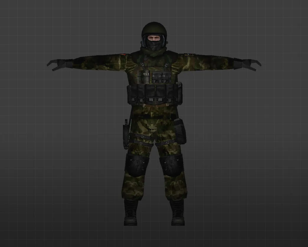 Скриншот Модель «Спецназ АЛЬФА» для CS 1.6 - Уникальные скины и детали