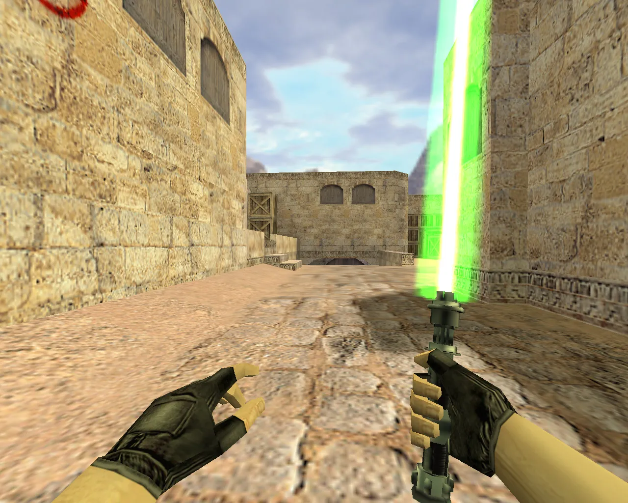 Скриншот Модель ножа «Световой меч» для CS 1.6: v_, p_, w_ модели, звуки, анимация осмотра