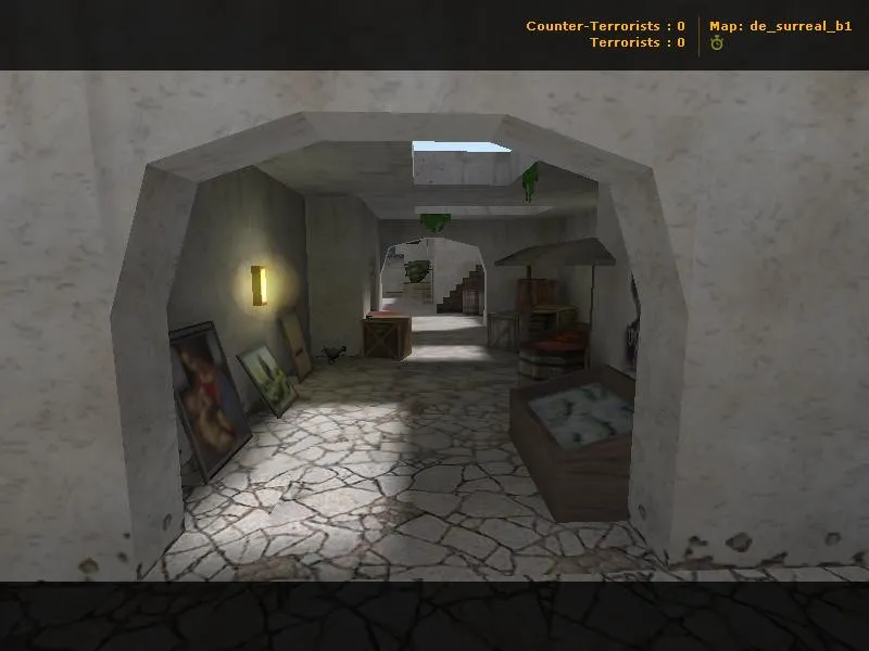 Скриншот  Карта de_surreal_b1 для CS 1.6: тактика и рекомендации