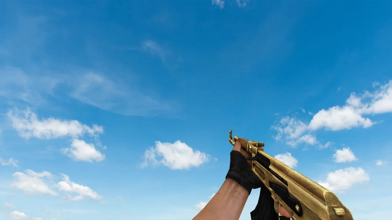 Скриншот Пак моделей оружия Golden Weapon Pack для CS 1.6: v_, p_, w_ модели, звуки, анимация осмотра и настройки качества текстур